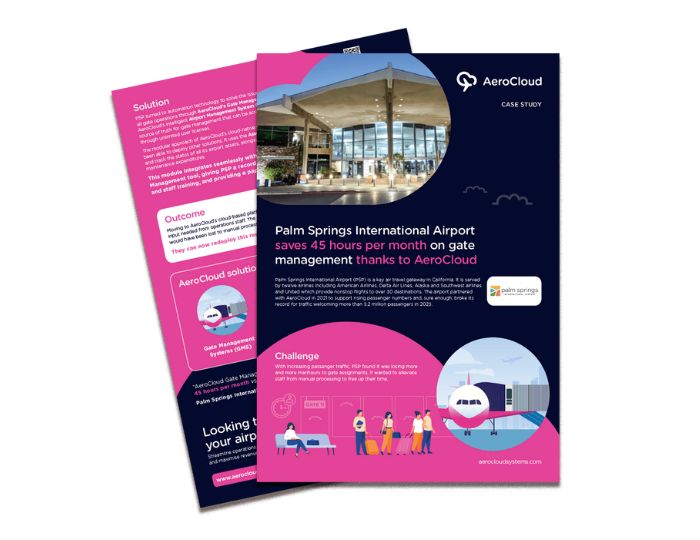 Palm Springs International Airport saves 45 hours per month on gate management thanks to AeroCloud
