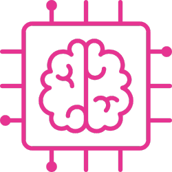AI icon pink