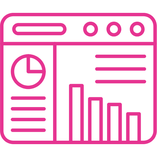 Data democratization icon pink