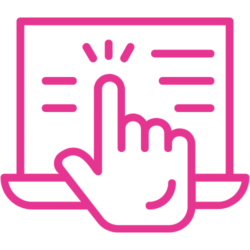 Keep on top of necessary work icon pink