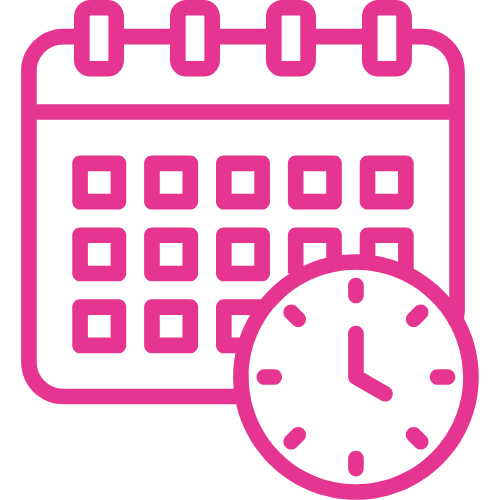 Scheduling icon pink