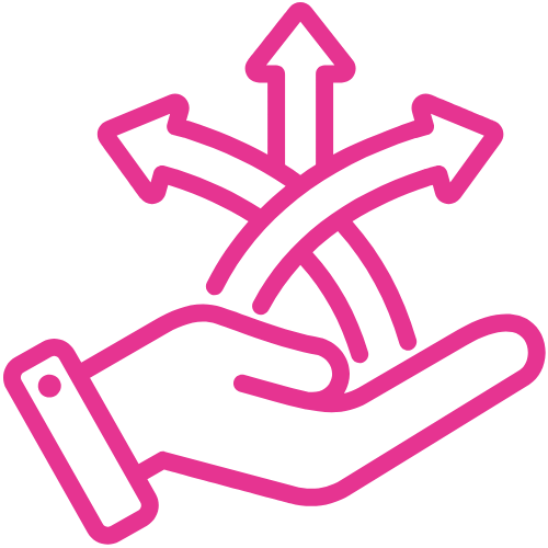 Flexible icon pink