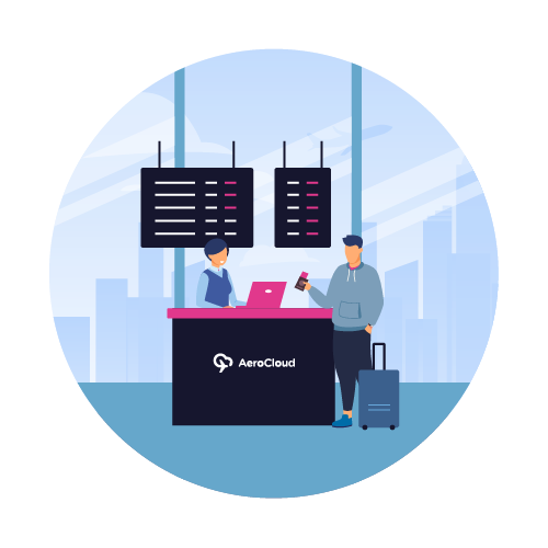 AeroCloud Airport Illustrations PASSENGER PROCESSING