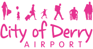 City of Derry Airport Pink Logo