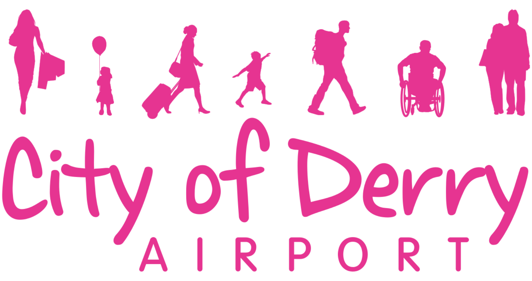 City of Derry Airport Pink Logo