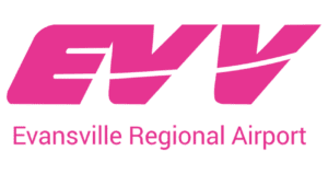 Evansville Regional Airport Pink Logo