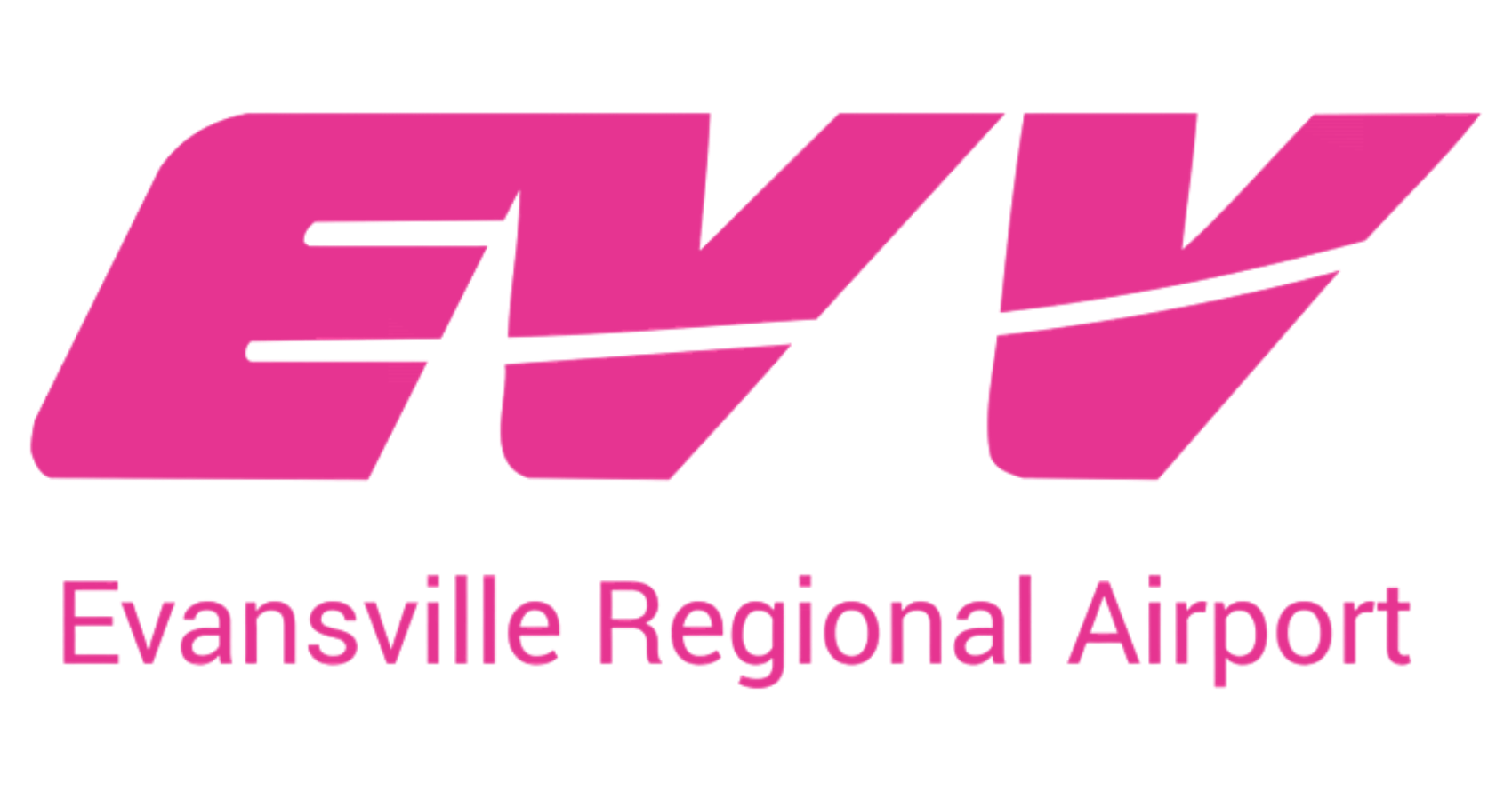 Evansville Regional Airport Pink Logo