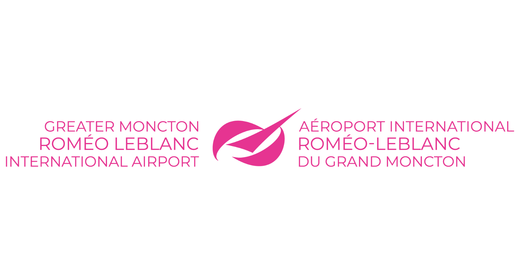 Greater Moncton Roméo LeBlanc International Airport Pink Logo