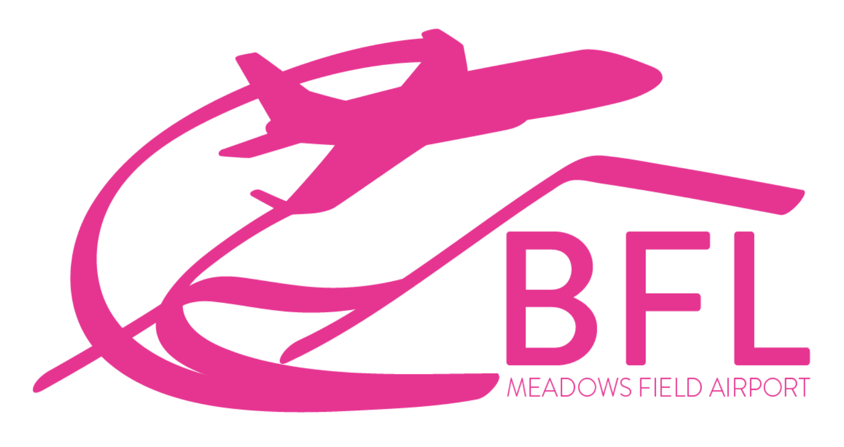 Meadows Field Airport Pink Logo