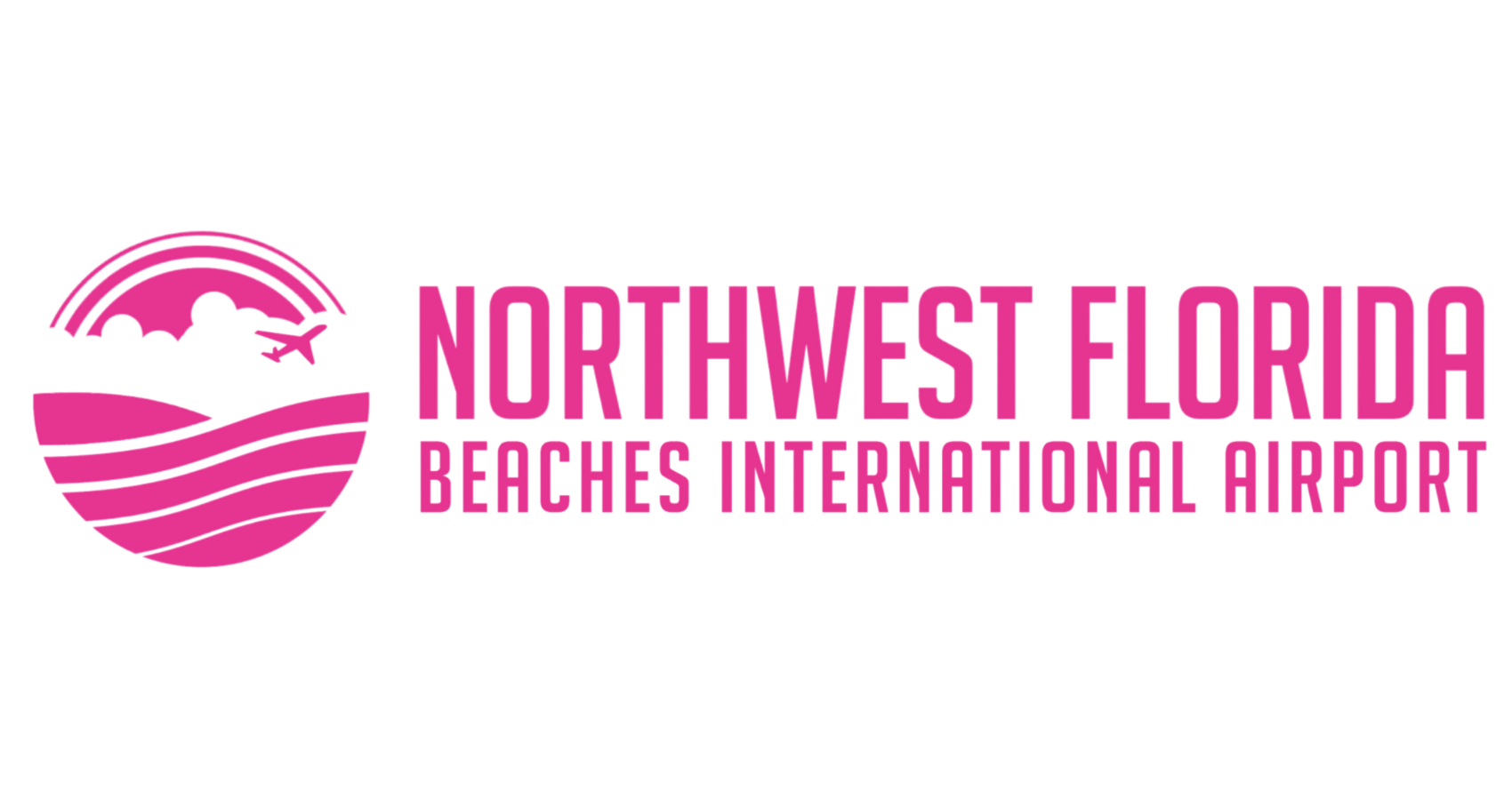 Northwest Florida Beaches International Airport Pink Logo