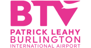 BTV Patrick leahy Airport Logo Pink Logo