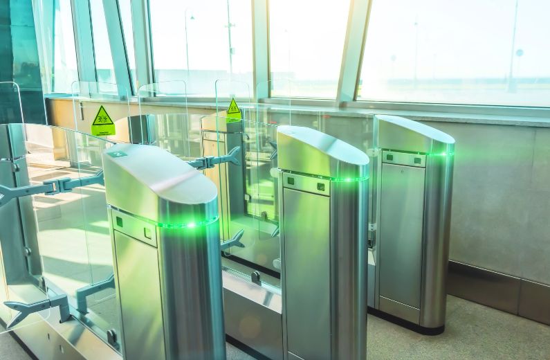 Airport electronic security gates